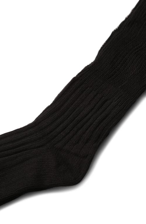 Belle & Bloom End Game Tall Solid Tube Socks In Black