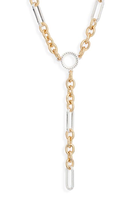 Bar & Link Chain Y-Necklace