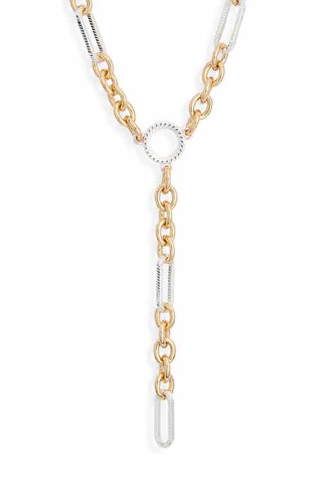 NORDSTROM RACK Bar & Link Chain Y-Necklace