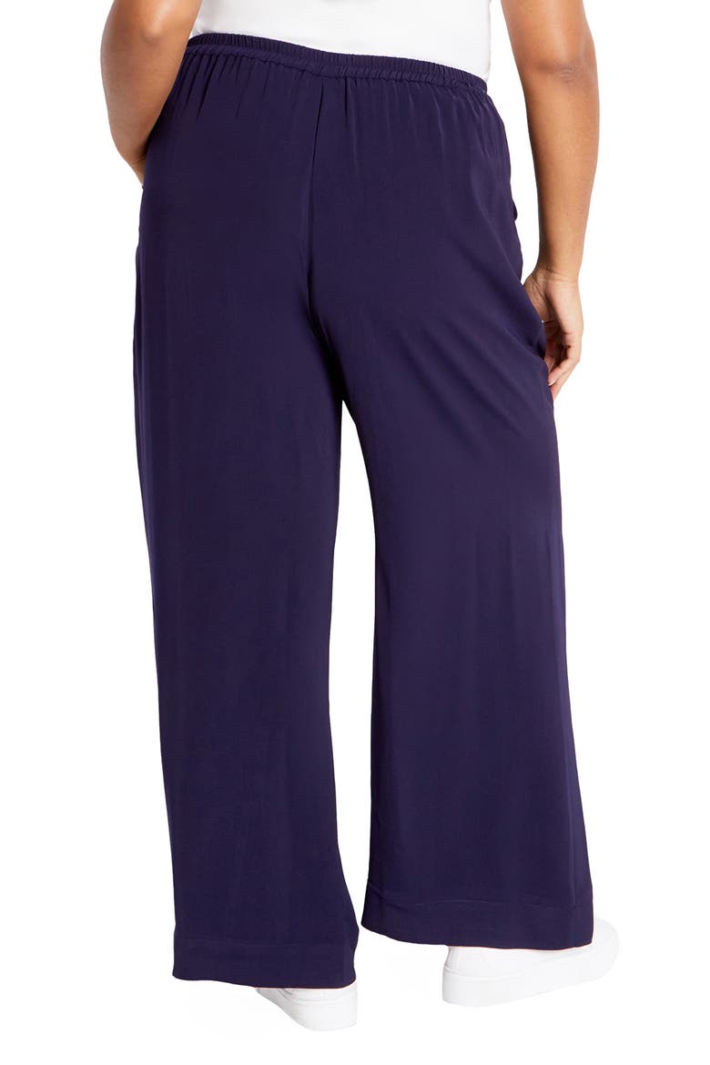 Brigitta Pull-On Wide Leg Pants, Alternate, color, NAVY