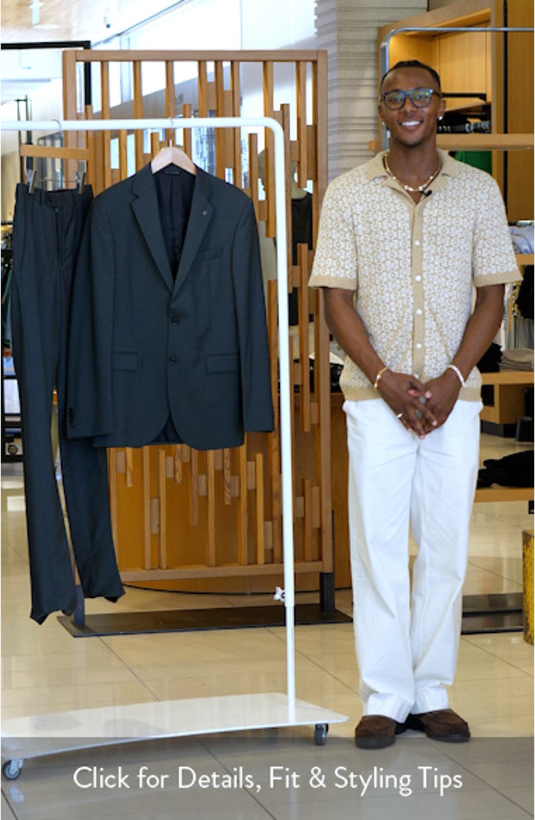 Ross Slim Fit Olive Green Wool Suit