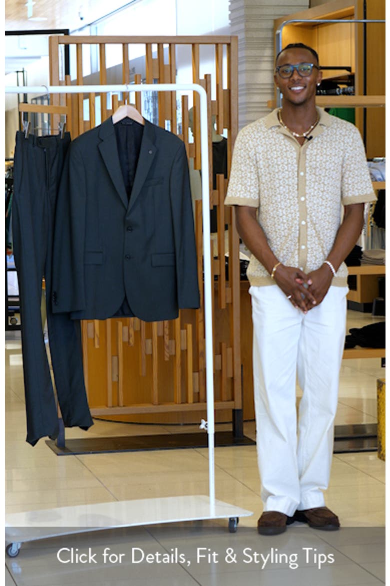 Ross Slim Fit Olive Green Stretch Wool Twill Suit video