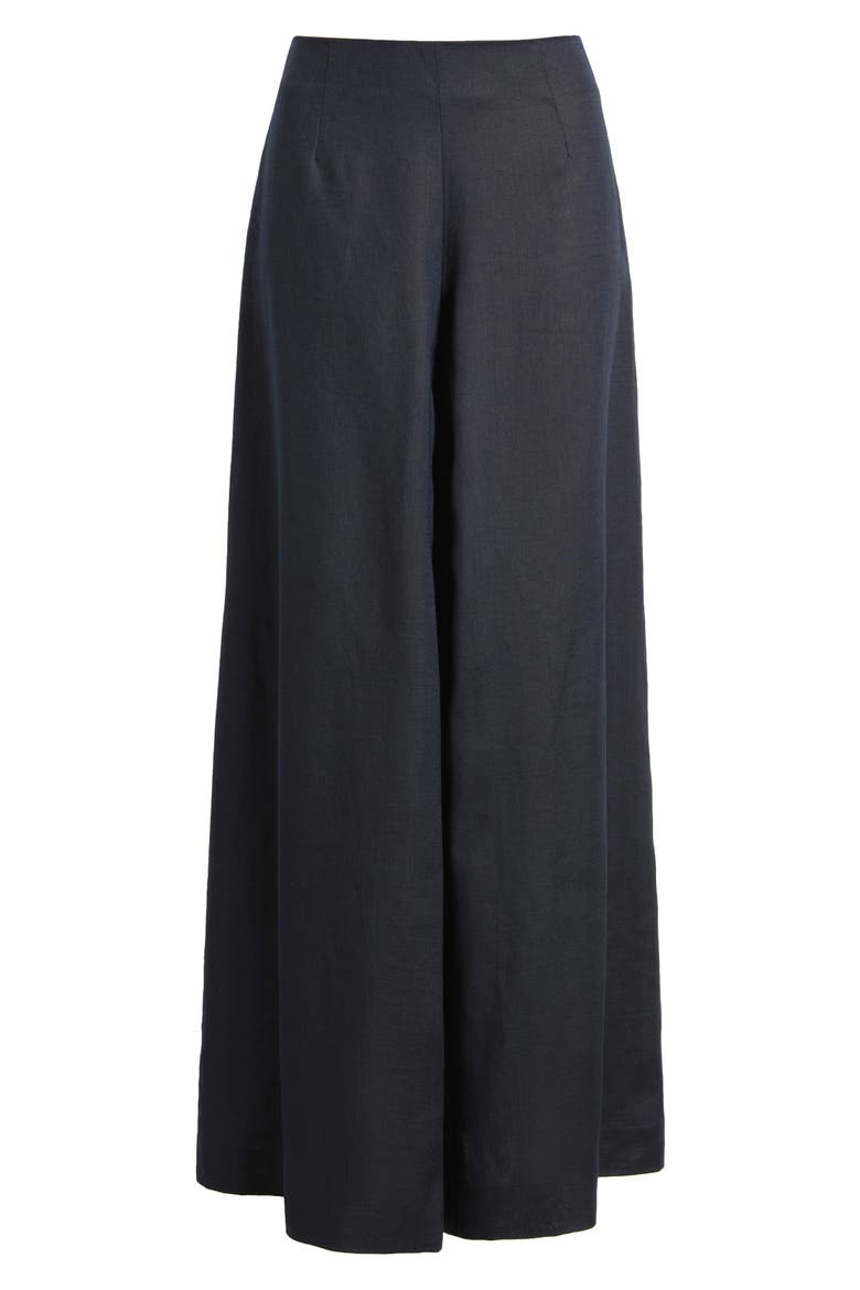Wide Leg Linen Pants, Alternate, color, BLUE DARK
