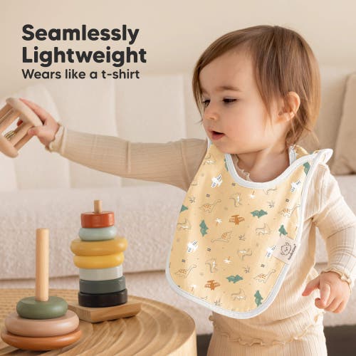 Keababies 8-pack Hallo Drool Bibs In Mesozoic