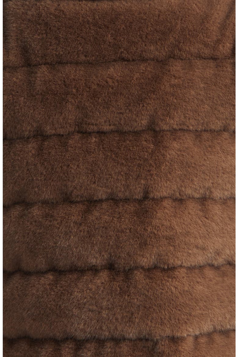 Faux Fur Short Puffer Jacket, Alternate, color, 8810 DARK BROWN