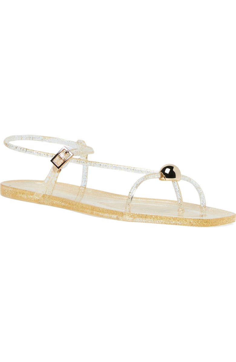 Loeffler Randall Dana Glitter Jelly Sandal, Main, color, Champagne