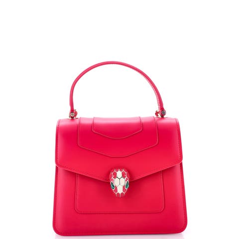 Serpenti Forever Top Handle Bag Leather Small