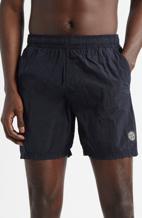 Compass Logo Patch Swim Trunks