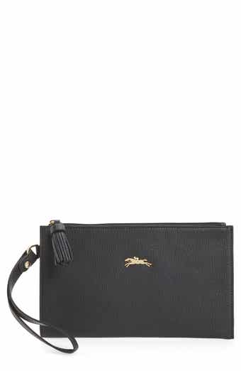 Longchamp Pénélope Textured Leather Clutch