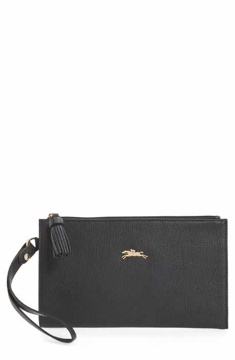 Longchamp Pénélope Textured Leather Clutch