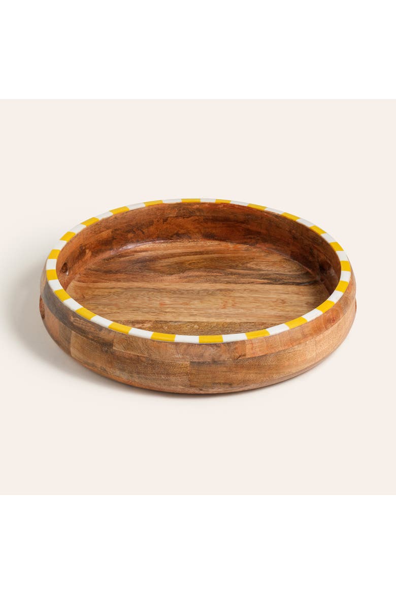 Nohar Deep Wood Tray Curated Decor, Main, color, Yellow