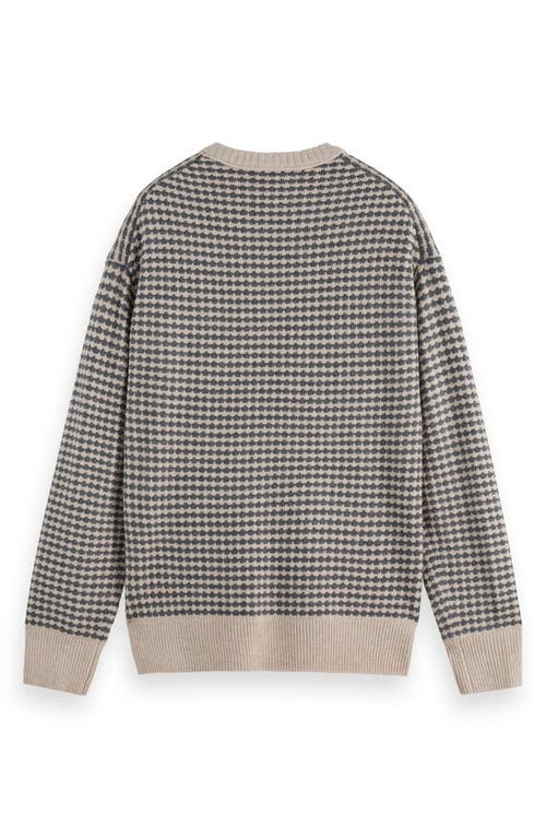 Scotch & Soda Mélange Chenille Crewneck Sweater In Gold