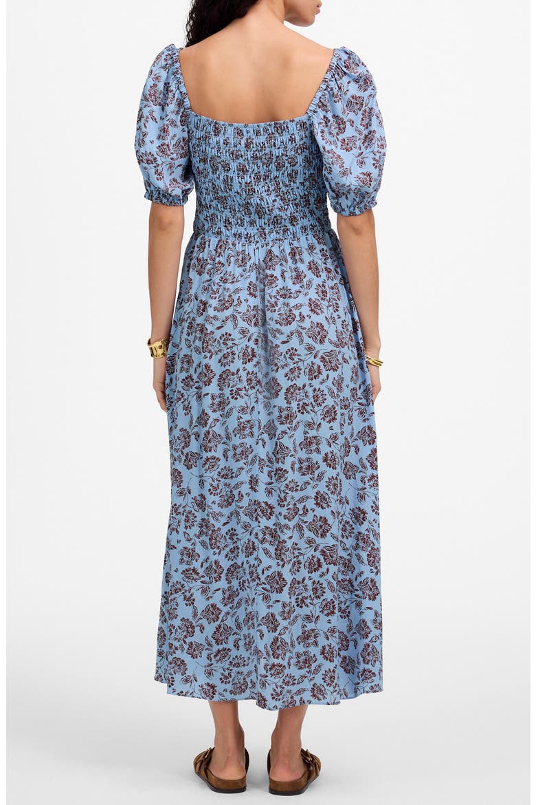 Floral Smocked Puff Sleeve Dress, Alternate, color, SAYLOR FLORAL LIGHT POOL