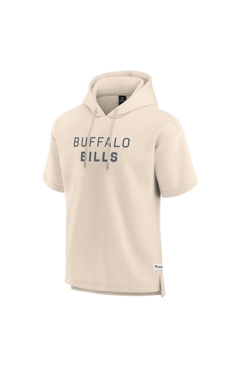 FANATICS Men's Fanatics Cream Buffalo Bills Elements Future Ground Lettering Short Sleeve Pullover Hoodie, Alternate, color, Cream