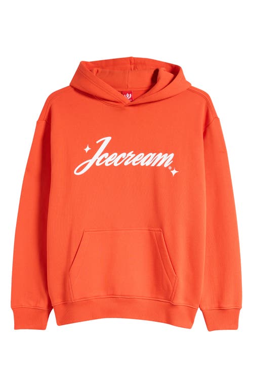 Icecream Logo Graphic Hoodie In Orange
