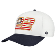'47 Men's '47 White Joey Logano Flag Fill Two-Tone Team Adjustable Hitch Hat