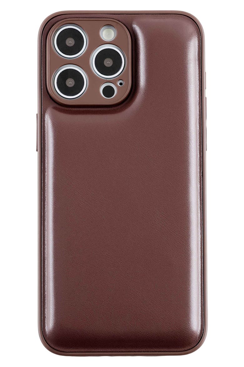 Cushion iPhone 15 Pro Max Phone Case, Main, color, BROWN