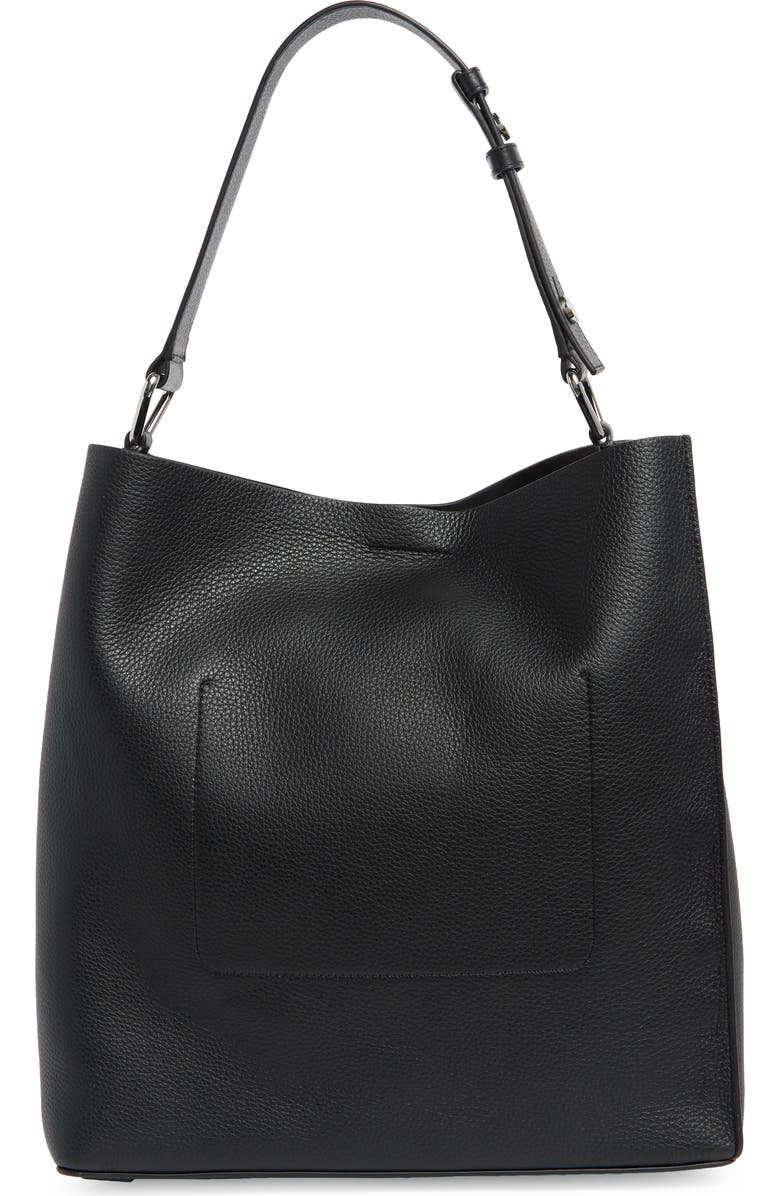 AllSaints Captain NS Leather Tote Bag, Alternate, color,