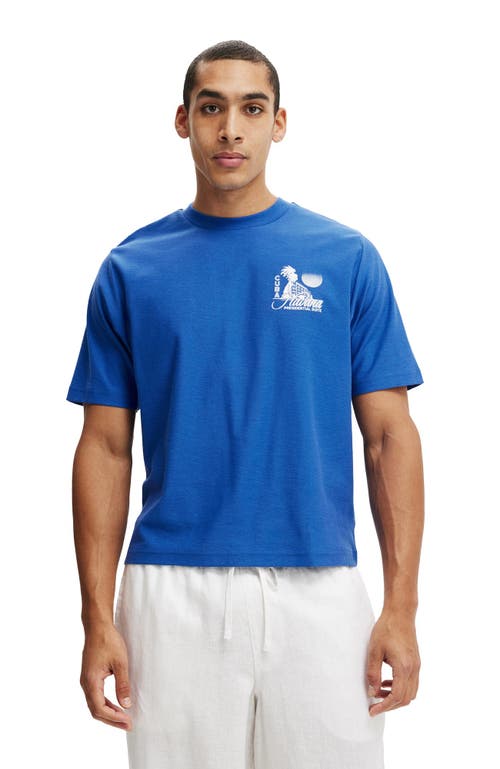 Cotton On Cropped Fit Graphic T-shirt In Blue