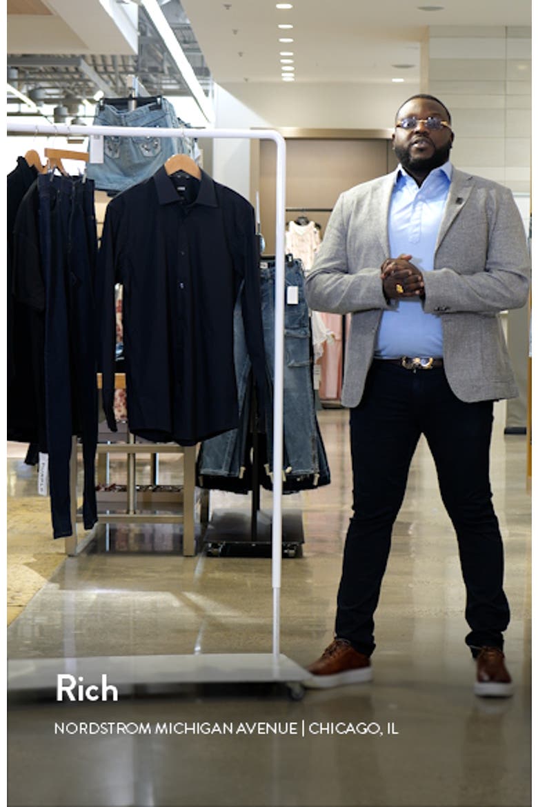 Hank Slim Fit Solid Performance Cotton Piqué Dress Shirt video