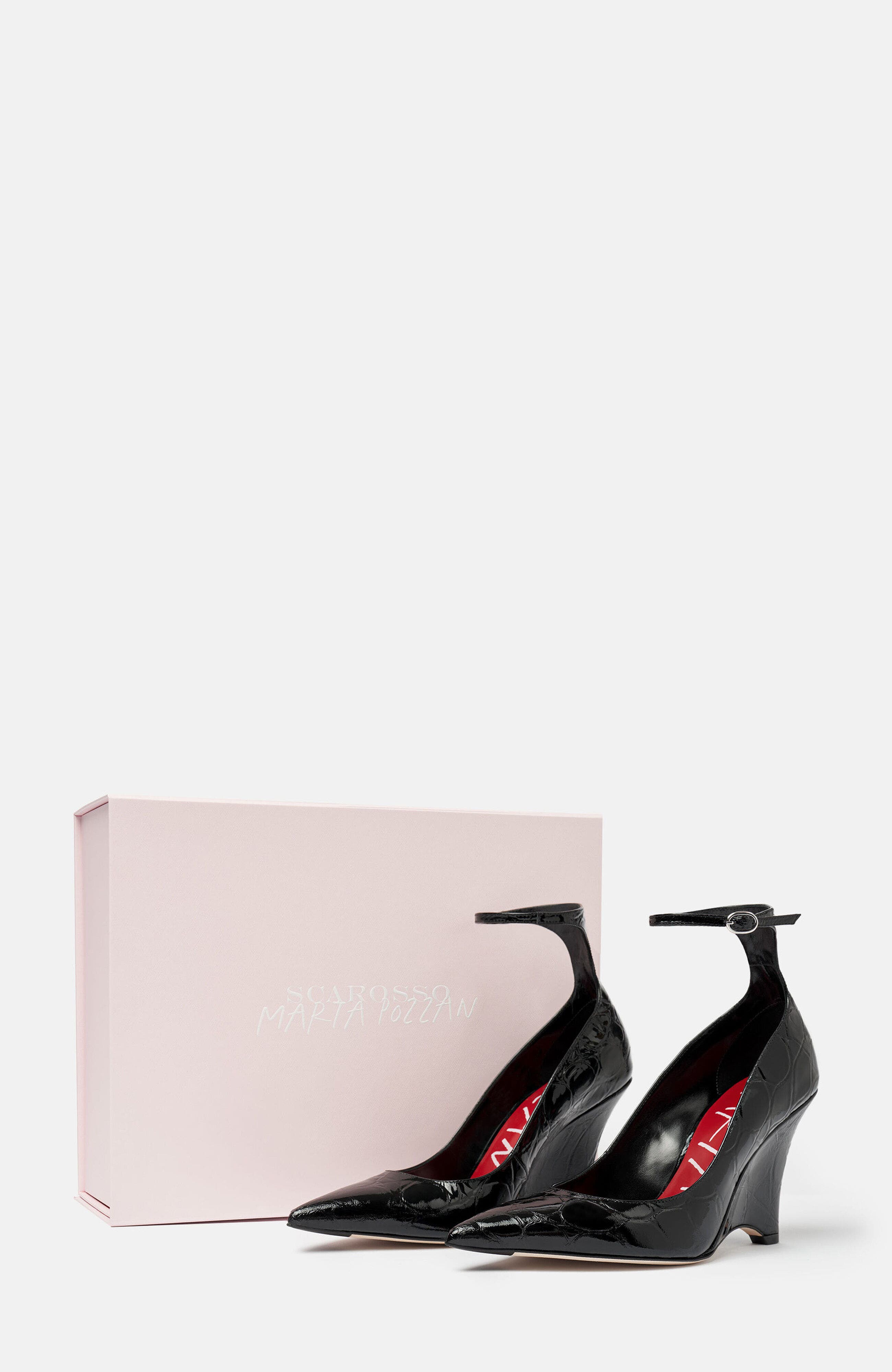 Marta III High Heels, Alternate, color, Black - Croco-Printed Calf