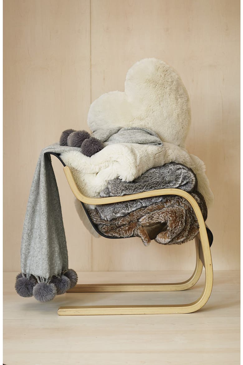 Faux Fur Throw, Alternate, color, PINK PEONY BUD