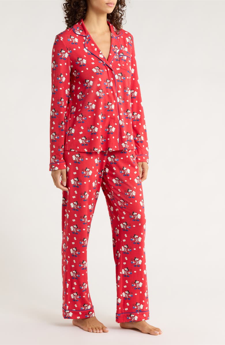 Magnetic Me Cocoa Club Magnetic Closure Pajamas, Alternate, color, Red Cocoa Club