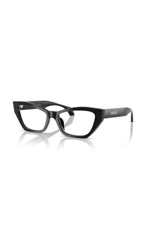 Versace 52mm Cat Eye Optical Glasses In Black