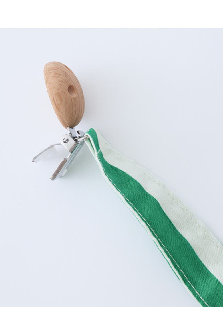 Pacifier Clip, Alternate, color, Green Stripe