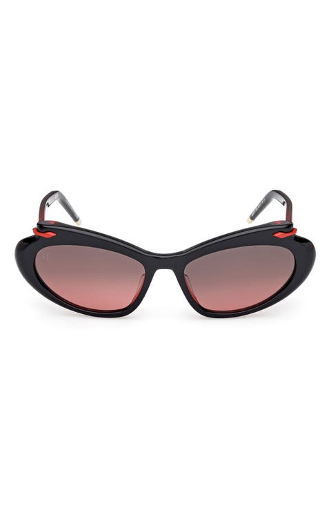 56mm Geometric Sunglasses