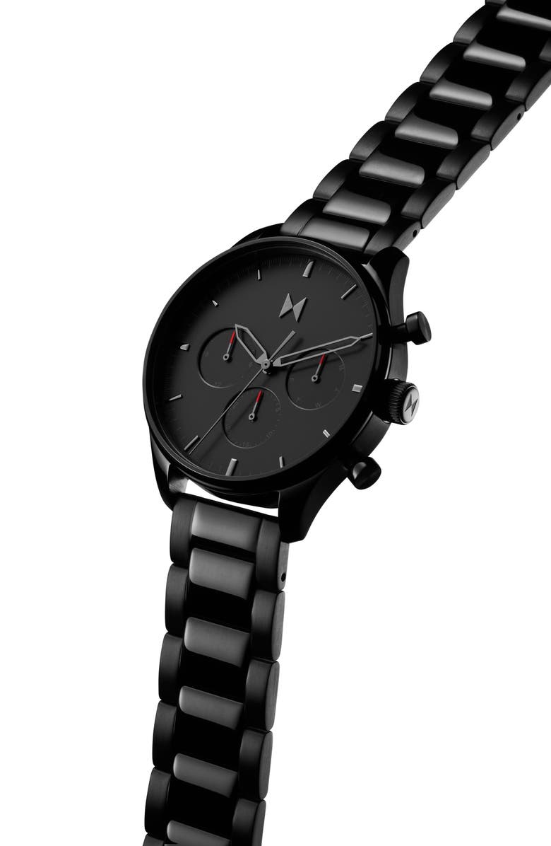 MVMT Airhawk Stealth Black Bracelet Watch, 42mm, Alternate, color, Black