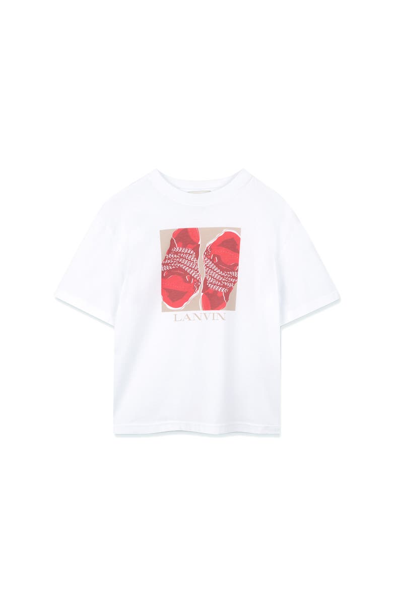 Lanvin Kids Curb Graphic T-Shirt, Main, color, Optic White