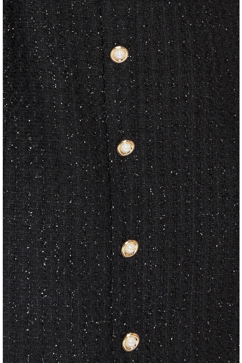 Tweed Minidress, Alternate, color, BLACK
