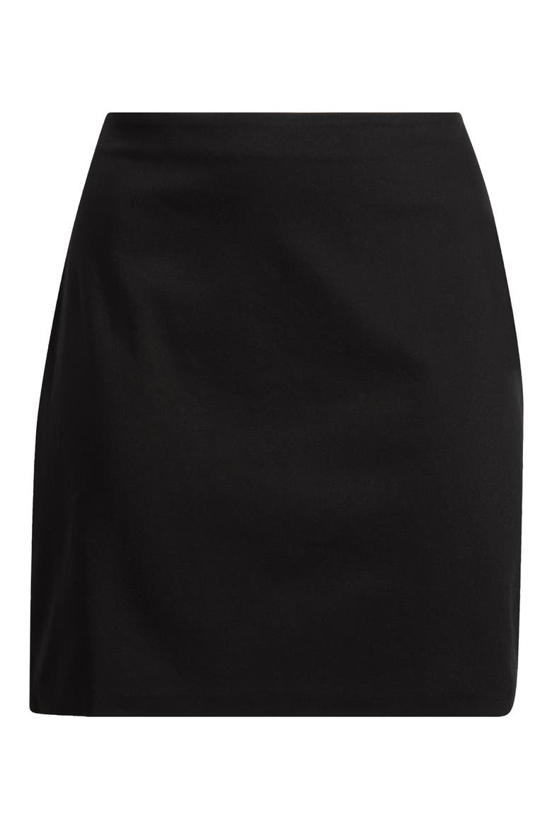 A-Line Cotton Blend Skirt, Alternate, color, RICH BLACK