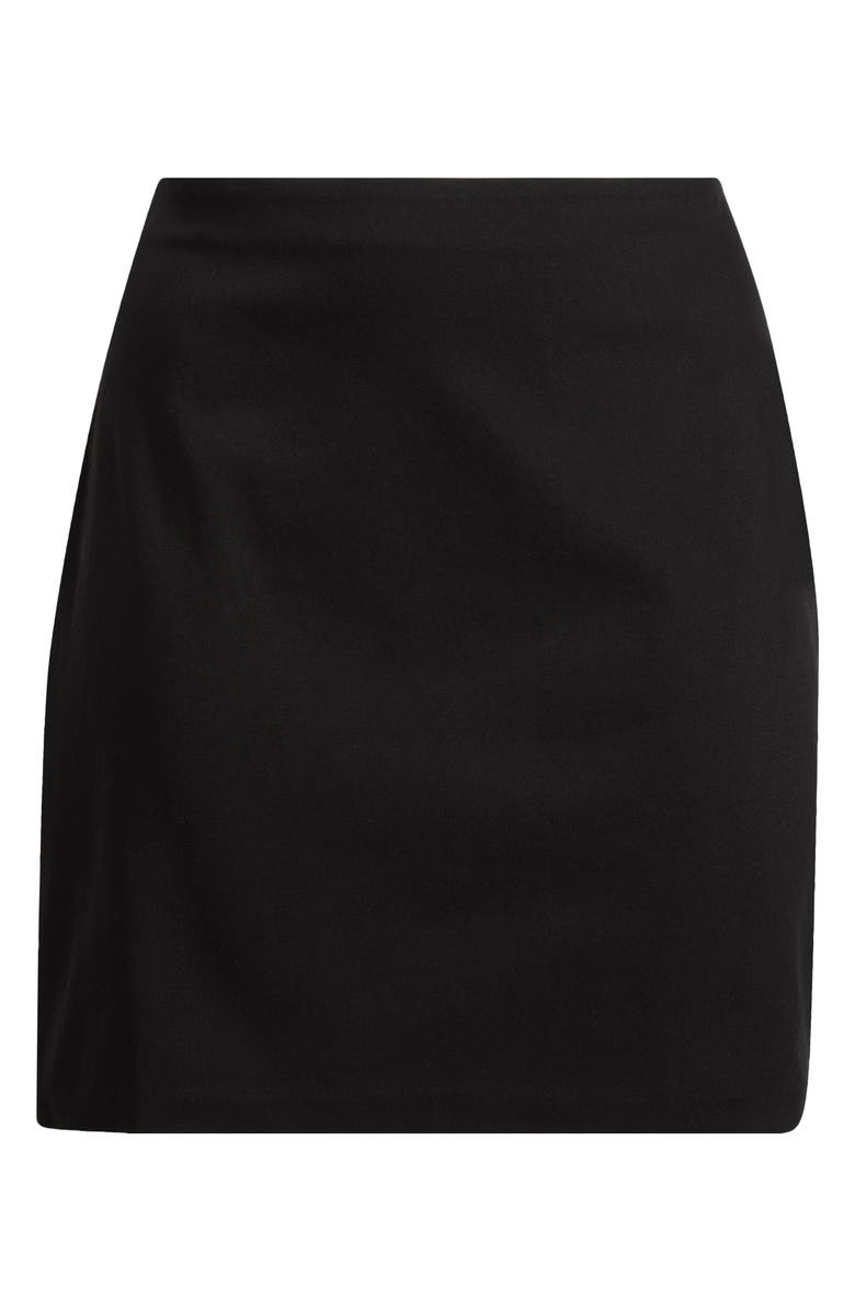 Halogen<sup>®</sup> A-Line Cotton Blend Skirt, Alternate, color, Rich Black