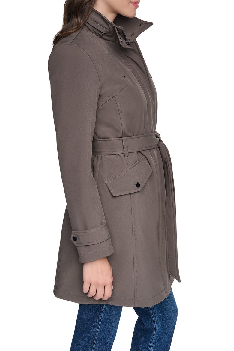 Tinsley Belted Softshell Trench Coat, Alternate, color, TRUFFLE