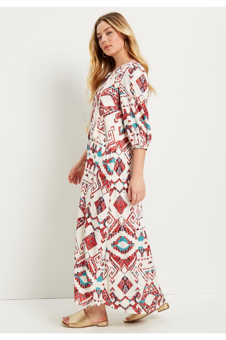 Boho Maxi Dress, Alternate, color, MULTI BOHO PATCHWORK