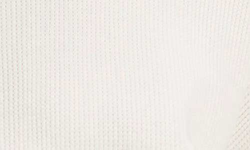 Free People Lapis Lace-up Cuff Cotton Thermal Top In White