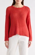 Eileen Fisher Crewneck Oversize Organic Cotton Sweater