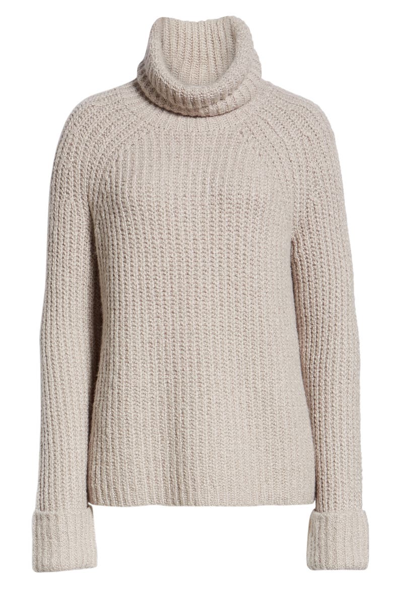 Cozy Turtleneck Sweater, Alternate, color, GREY PALOMA
