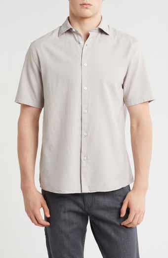 WESTZEROONE Fratter Short Sleeve Organic Cotton Button-Up Shirt