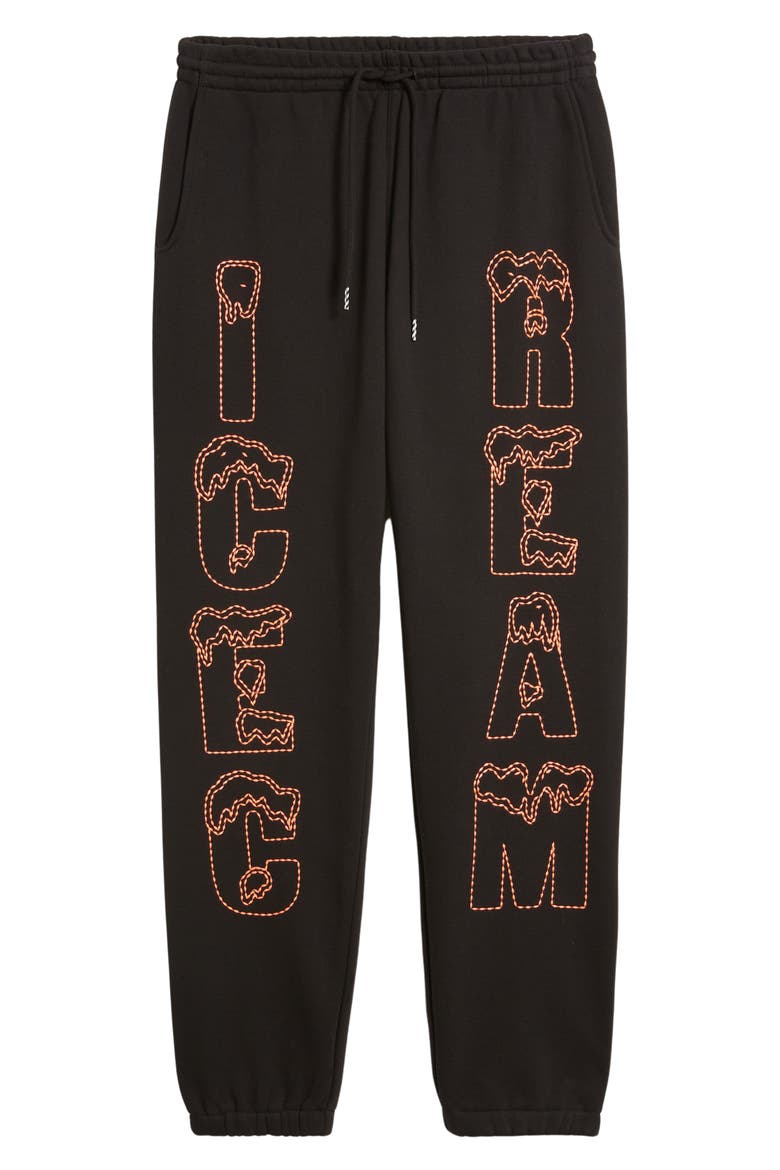 Snow Tops Embroidered Joggers, Alternate, color, BLACK