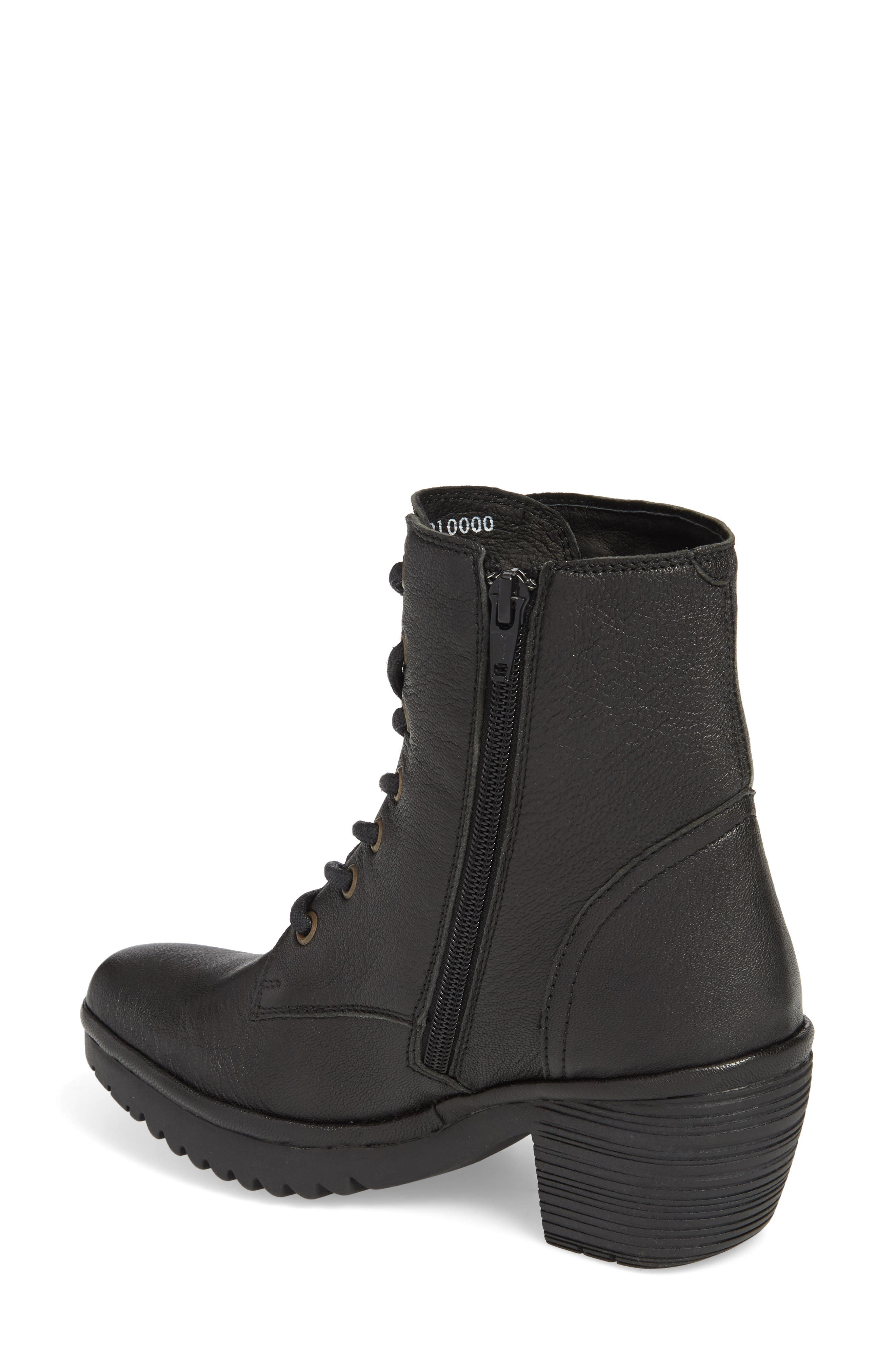 Woke Lace-Up Bootie, Alternate, color, BLACK LEATHER
