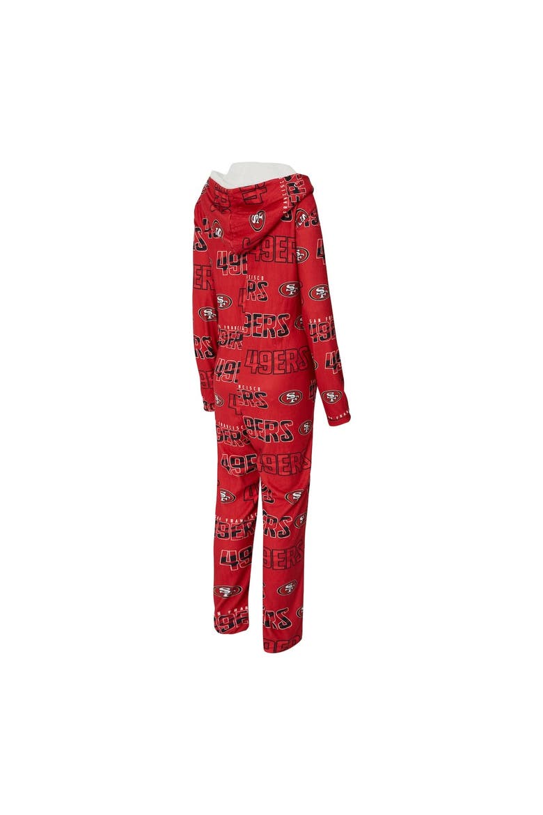 Women's Concepts Sport  Scarlet San Francisco 49ers Roadway Allover Print Microfleece Full-Zip Union Suit, Alternate, color, Scarlet