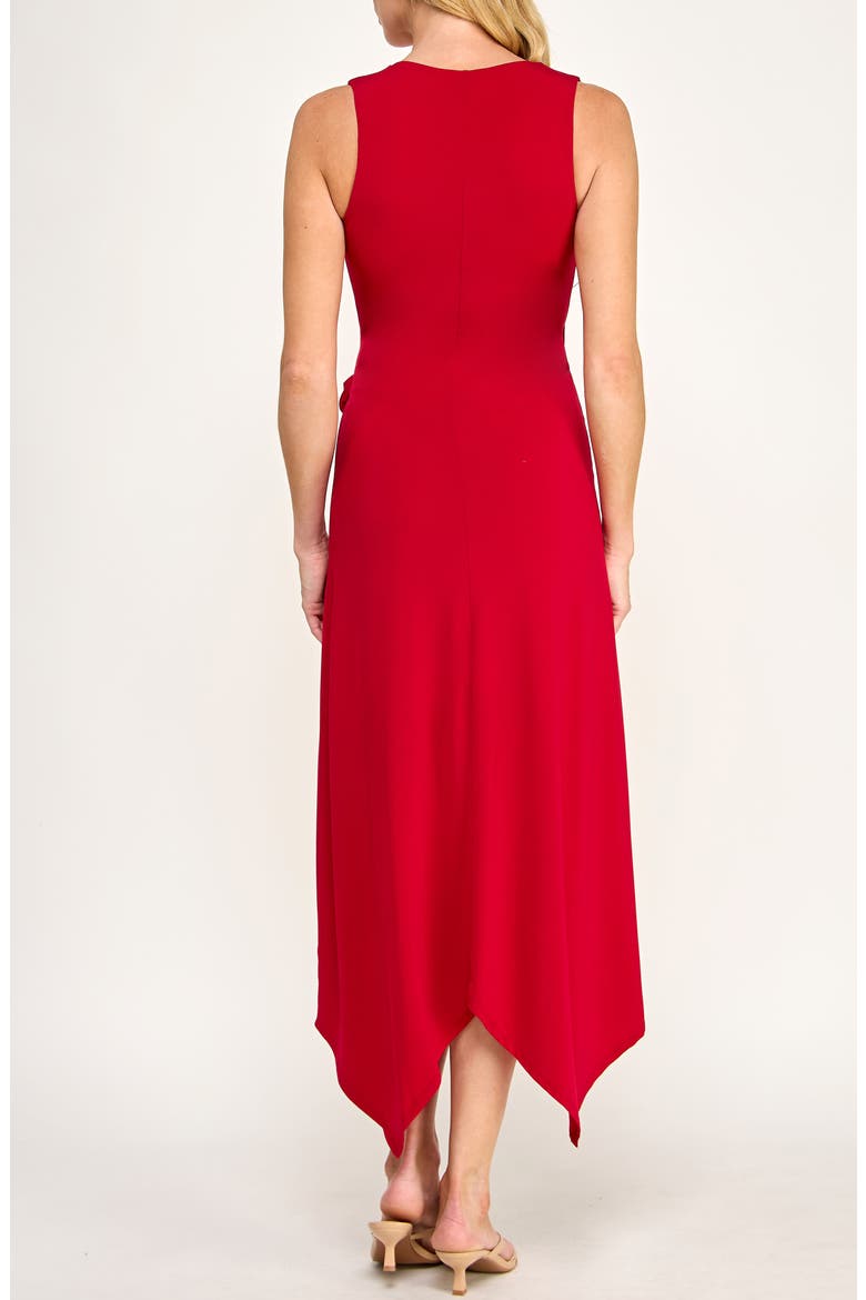 Handkerchief Wrap Midi Dress, Alternate, color, JESTER RED