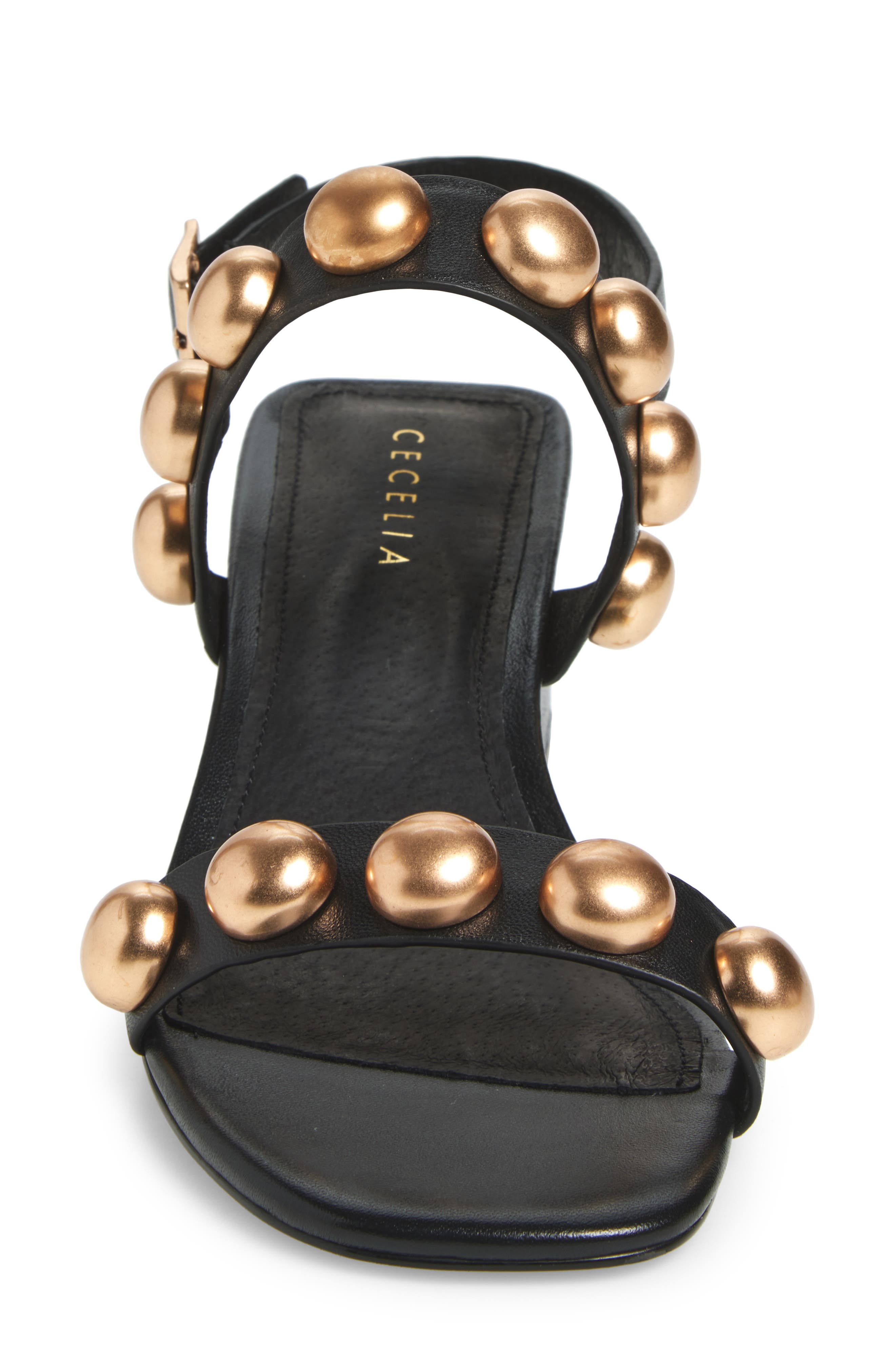 Cecelia New York Rally Slingback Sandal, Alternate, color, Black Stud