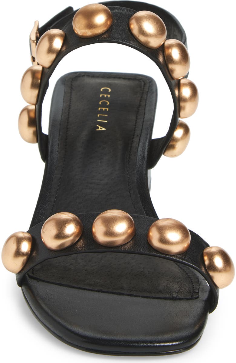 Cecelia New York Rally Slingback Sandal, Alternate, color, Black Stud