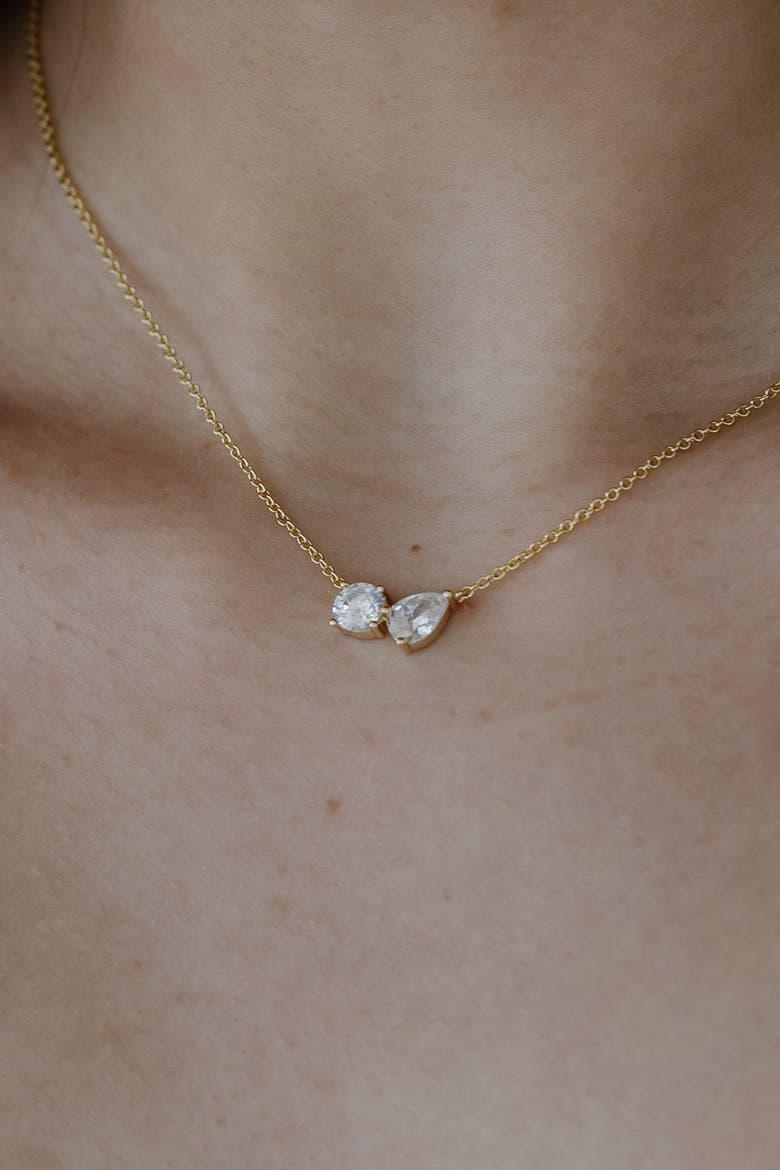 Eternity Crystal Necklace, Alternate, color, Metallic Gold