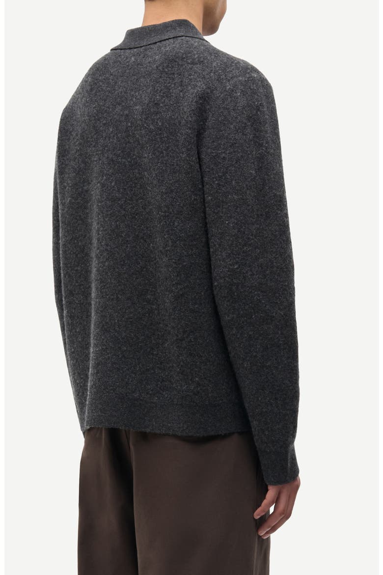 Sarichard Merino Wool Cardigan, Alternate, color, DARK GREY MEL.