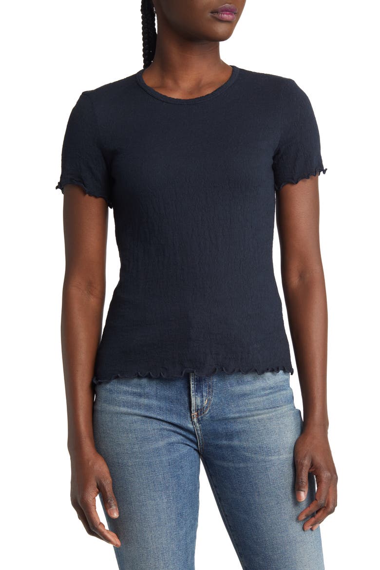 Gemma Floral Jacquard T-Shirt, Main, color, SALUTE